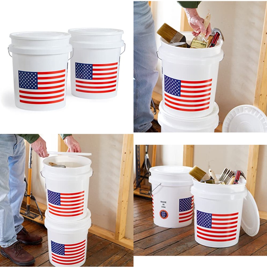 Home Improvement Jobs - 5 Gallon Bucket, Heavy Duty Plastic