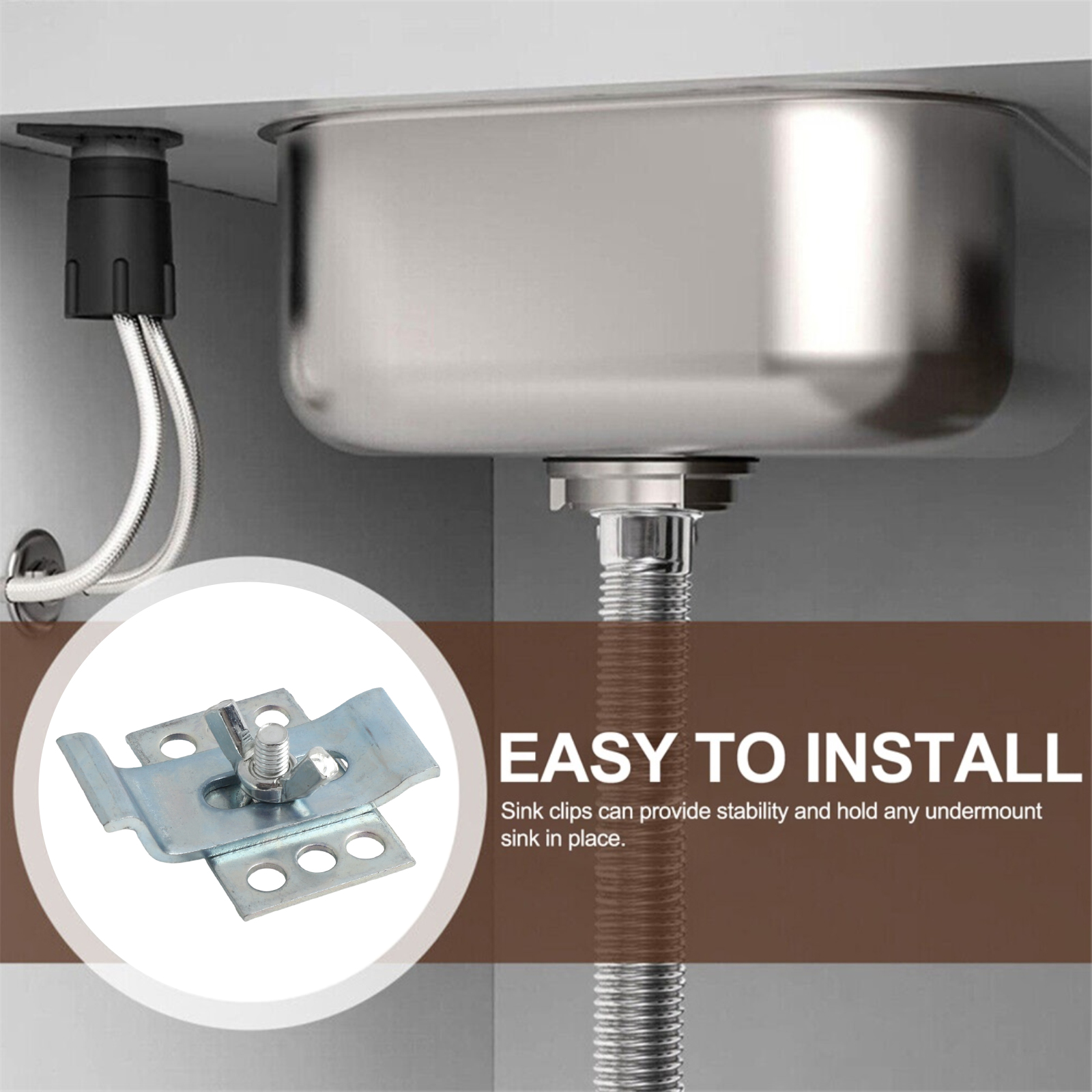 Home Improvement In Usa - Bathroom Sink Clips Sink Brackets Kit