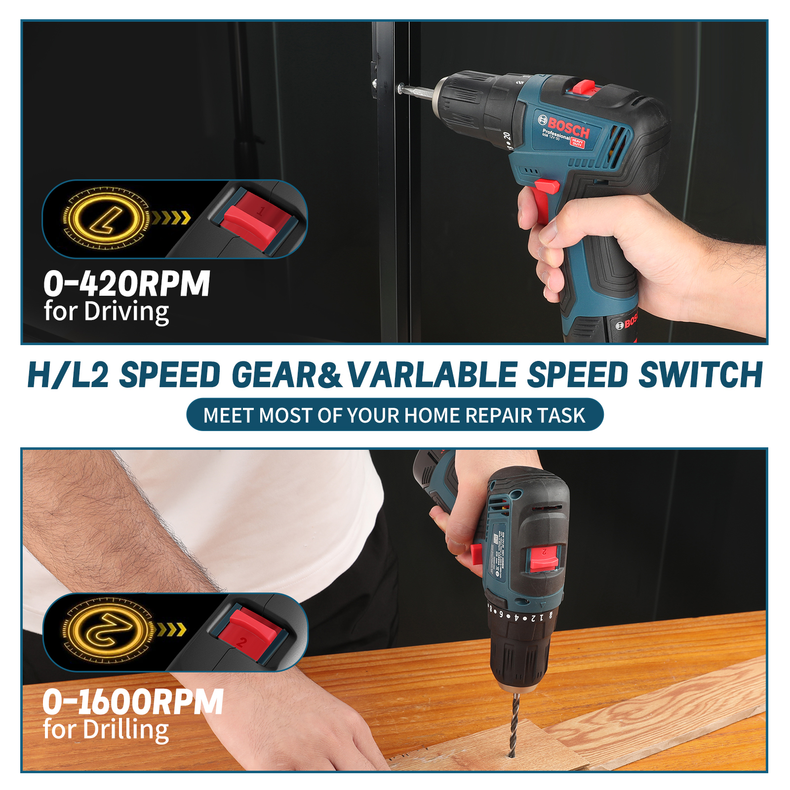 Bosch GSB12V30 Cordless Drill  – Home Improvement Jobs Bewertung und Preis