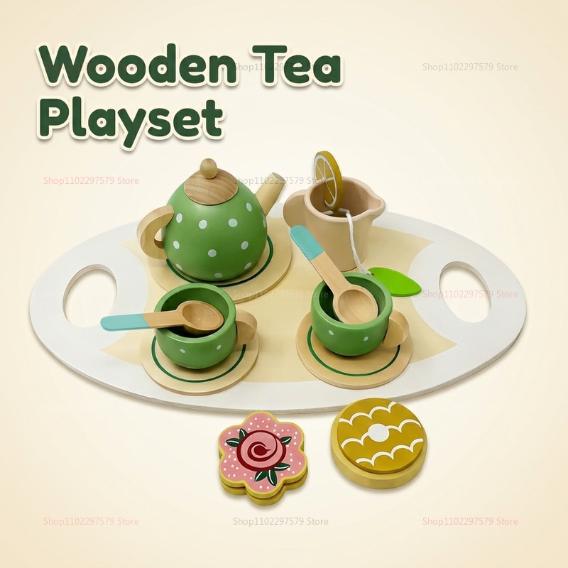 Kids Wooden Afternoon Tea Set  – Home Improvement Boys Bewertung und Preis